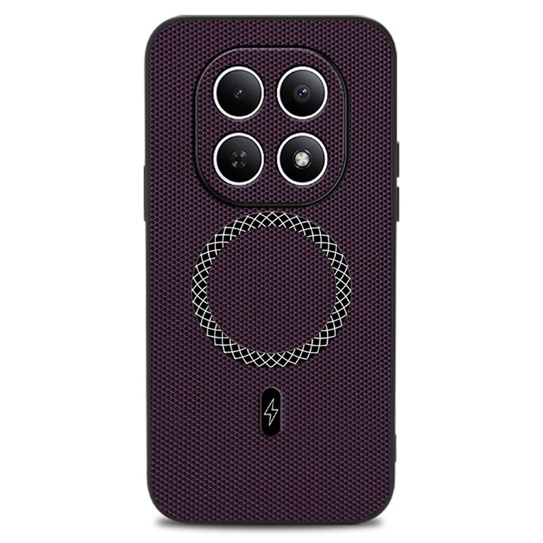Xiaomi Redmi Note 15 5G/Poco M8 5G Triangle Texture Magsafe Σκληρή Θήκη Purple