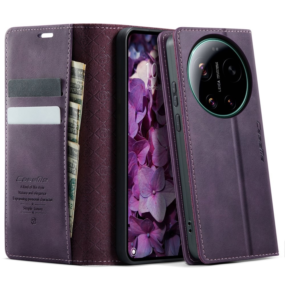 Xiaomi 17 Ultra 5G CaseMe 033 Retro Θήκη Βιβλίο Purple