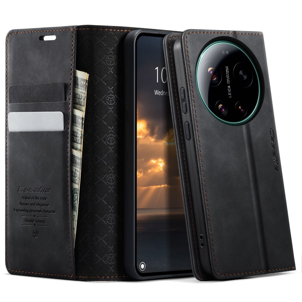 Xiaomi 17 Ultra 5G CaseMe 033 Retro Θήκη Βιβλίο Black