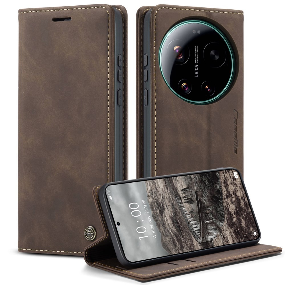 Xiaomi 17 Ultra 5G CaseMe 013 Retro Θήκη Βιβλίο Brown