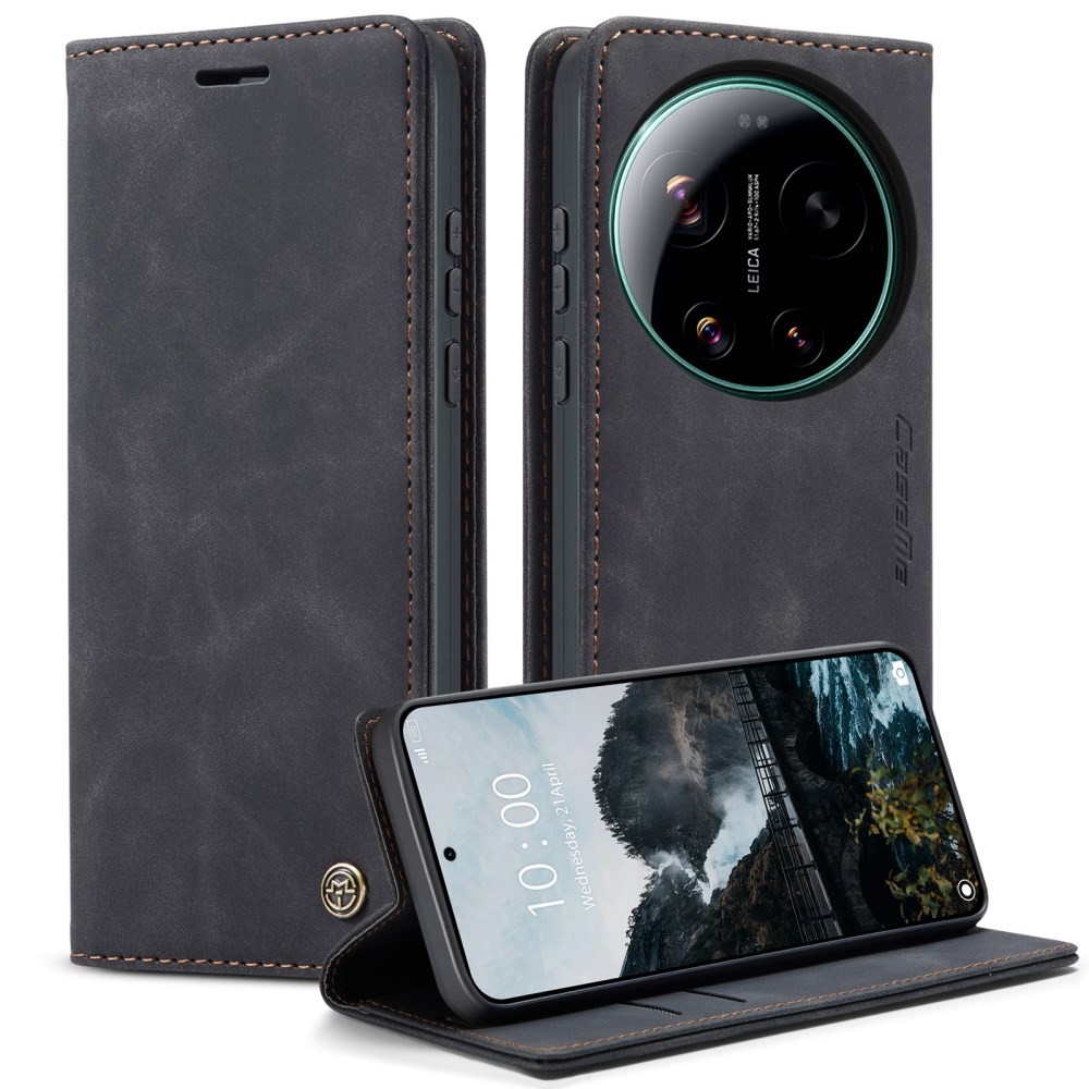 Xiaomi 17 Ultra 5G CaseMe 013 Retro Θήκη Βιβλίο Black