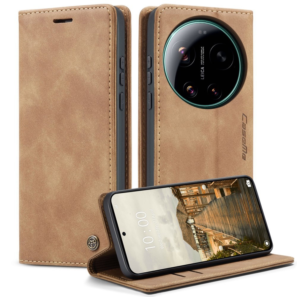 Xiaomi 17 Ultra 5G CaseMe 013 Retro Θήκη Βιβλίο Brown