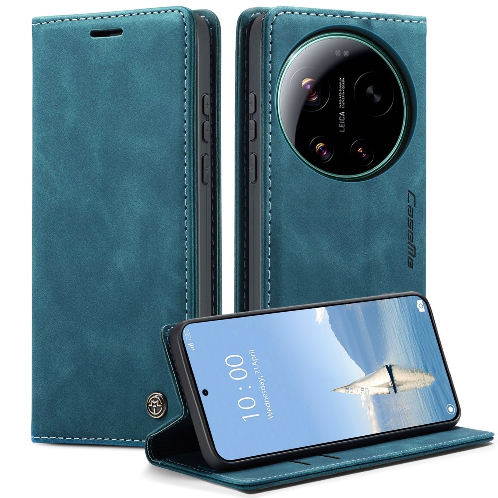 Xiaomi 17 Ultra 5G CaseMe 013 Retro Θήκη Βιβλίο Green Blue