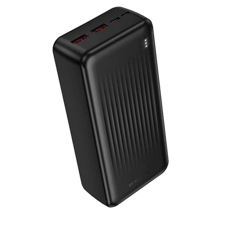 Borofone BJ80B Power Bank 30000mAh 22.5W με 2 Θύρες USB-A και Θύρα USB-C Black