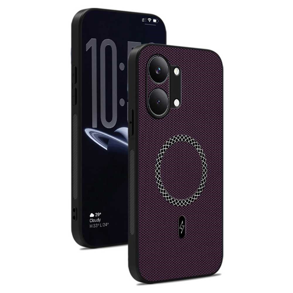 Xiaomi Poco X8 Pro Max 5G Triangle Texture Magsafe Σκληρή Θήκη Purple