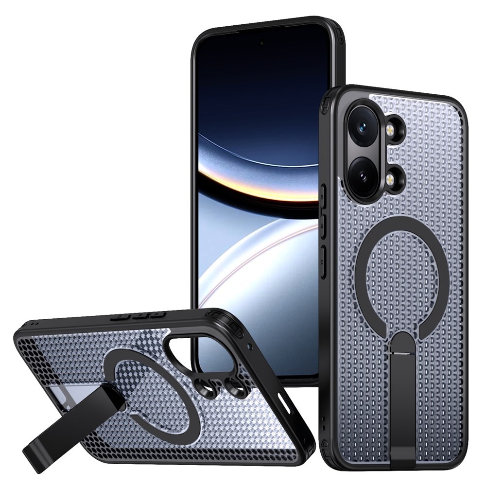 Xiaomi Poco X8 Pro Max 5G Grid Magsafe Σκληρή Θήκη με Stand Black