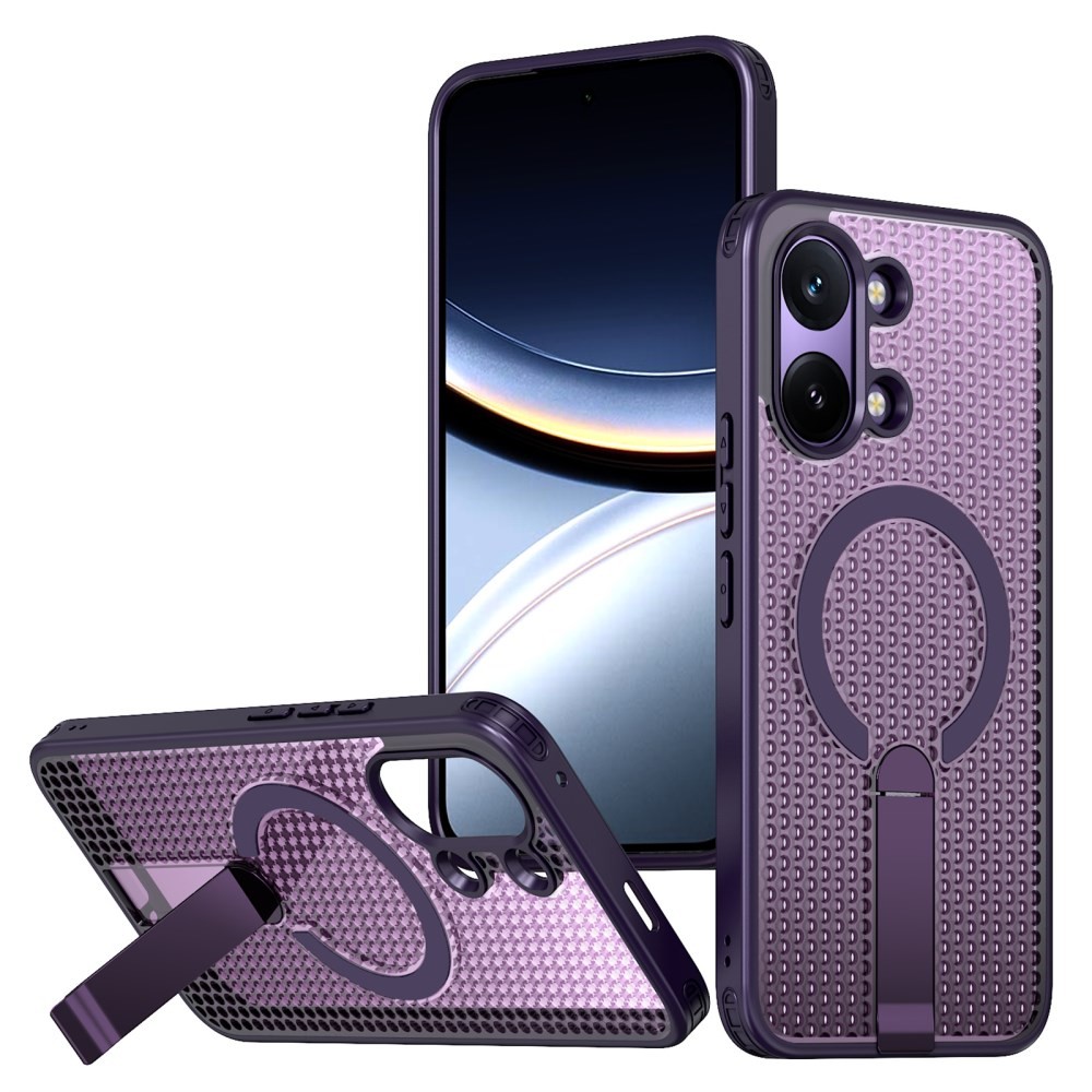 Xiaomi Poco X8 Pro Max 5G Grid Magsafe Σκληρή Θήκη με Stand Purple
