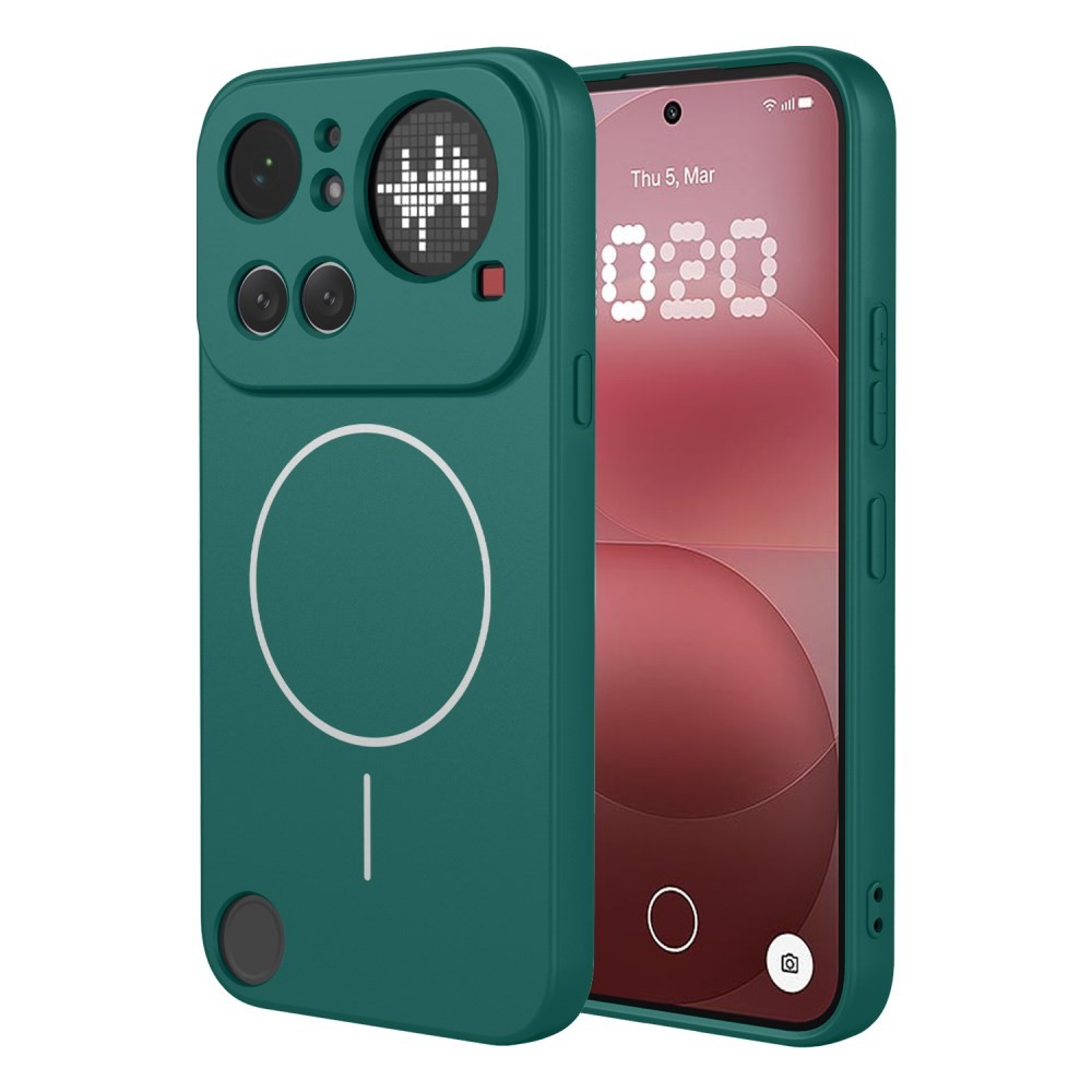 Nothing Phone (4a) Pro Liquid Silicone Magsafe Θήκη Σιλικόνης Blackish Green