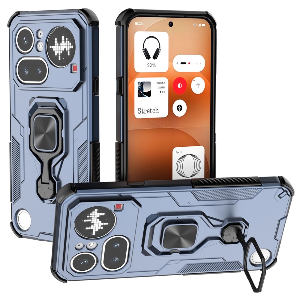 Nothing Phone (4a) Pro Magnetic Ring Σκληρή Θήκη με Δαχτυλίδι Navy Blue