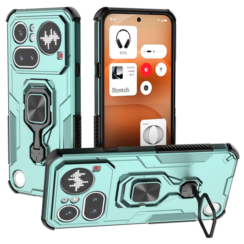Nothing Phone (4a) Pro Magnetic Ring Σκληρή Θήκη με Δαχτυλίδι Green