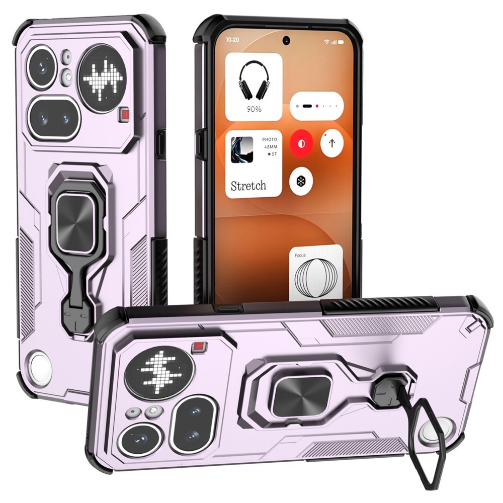 Nothing Phone (4a) Pro Magnetic Ring Σκληρή Θήκη με Δαχτυλίδι Purple
