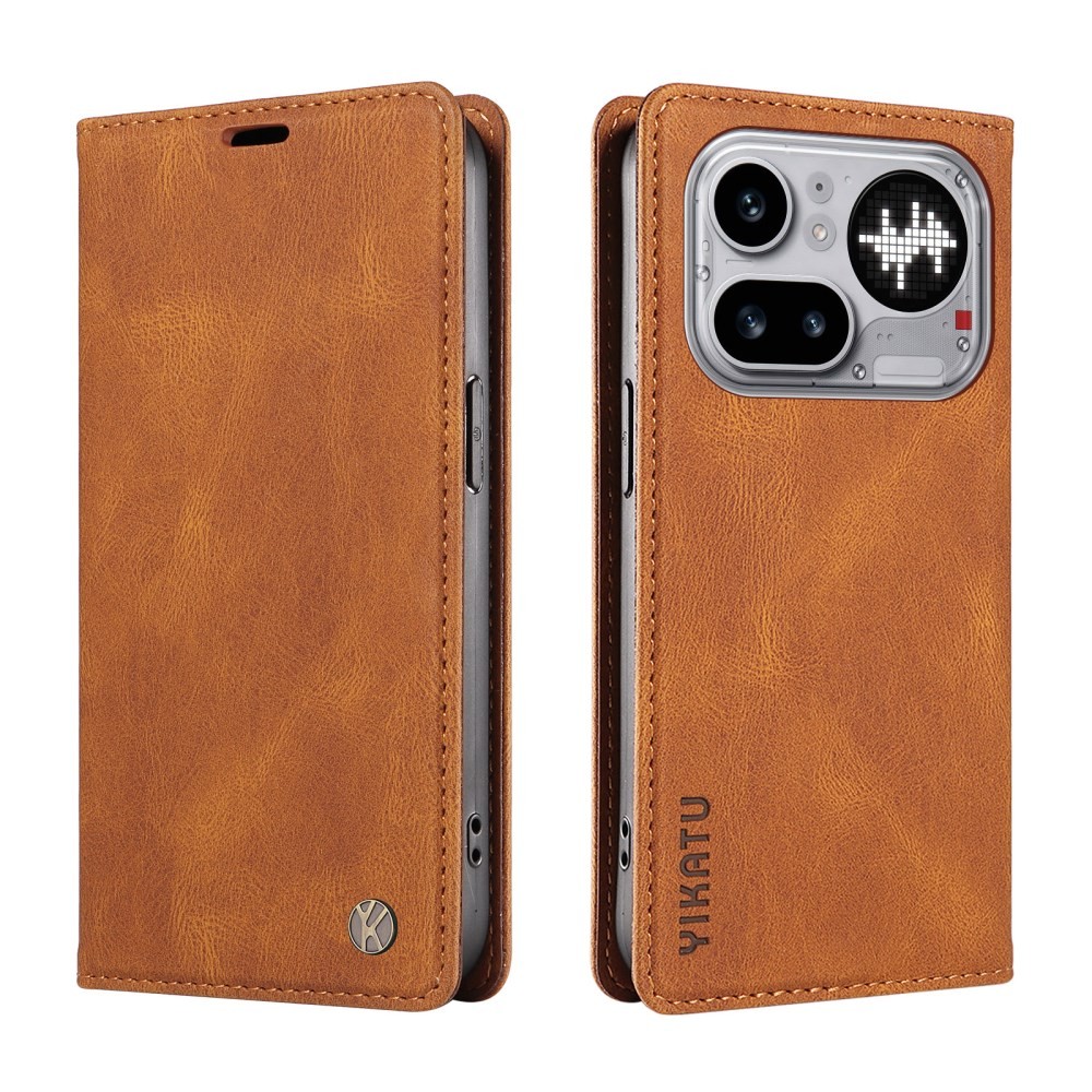 Nothing Phone (4a) Pro YIKATU YK-004 Θήκη Βιβλίο Brown