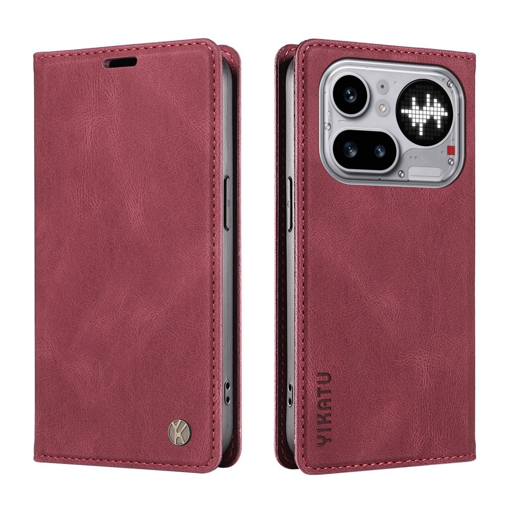 Nothing Phone (4a) Pro YIKATU YK-004 Θήκη Βιβλίο Wine Red