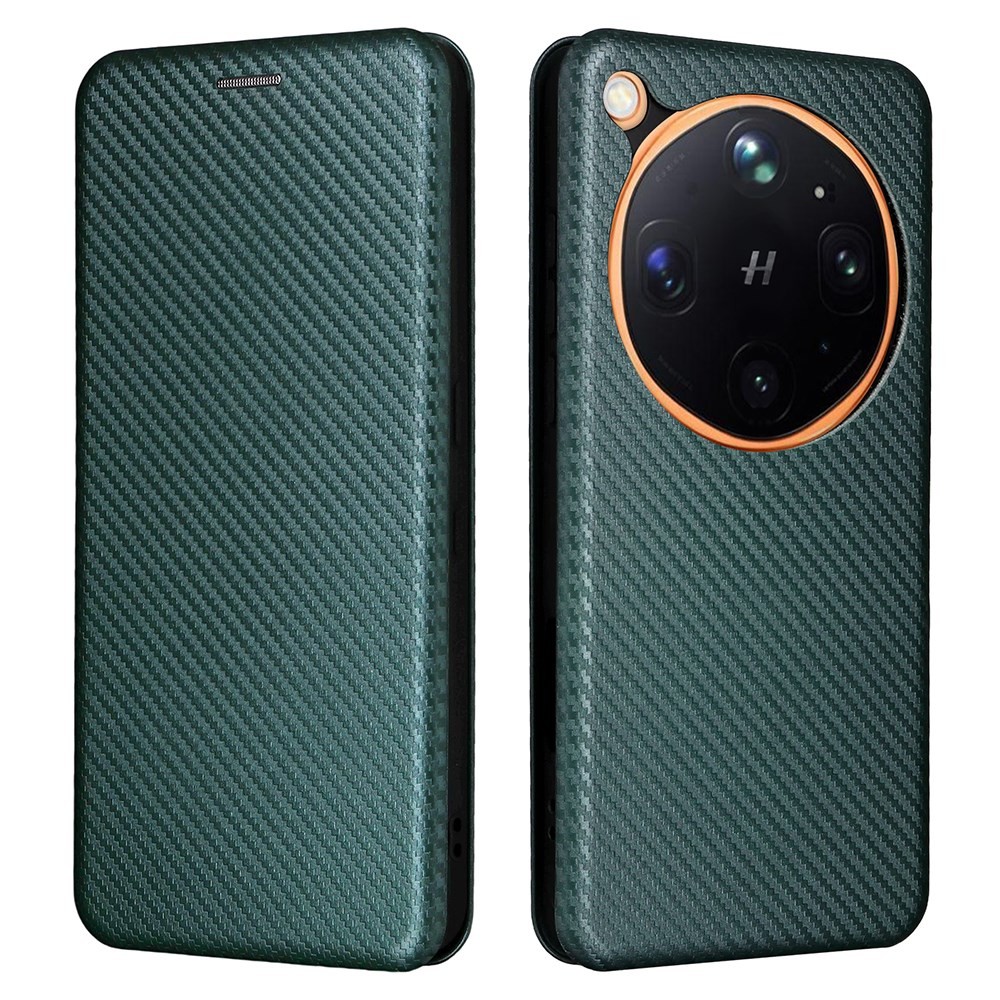 Oppo Find X9 Ultra 5G Carbon Fiber Θήκη Βιβλίο Green