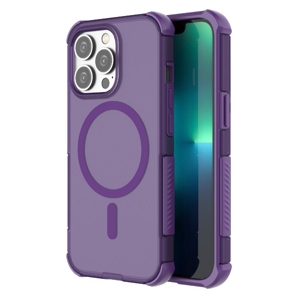 Apple iPhone 13 Pro Anti Drop Magsafe Σκληρή Θήκη Ημιδιάφανη Purple