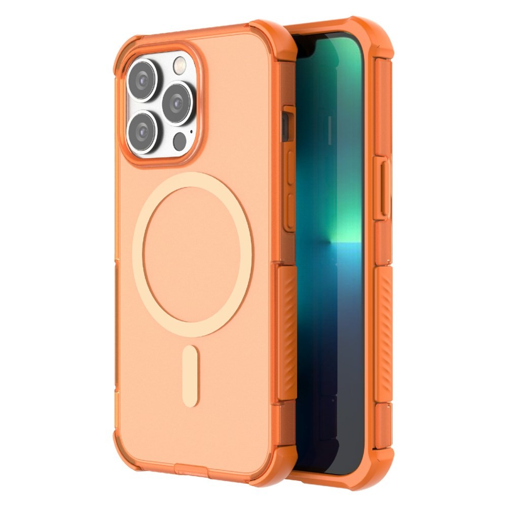 Apple iPhone 13 Pro Anti Drop Magsafe Σκληρή Θήκη Ημιδιάφανη Orange