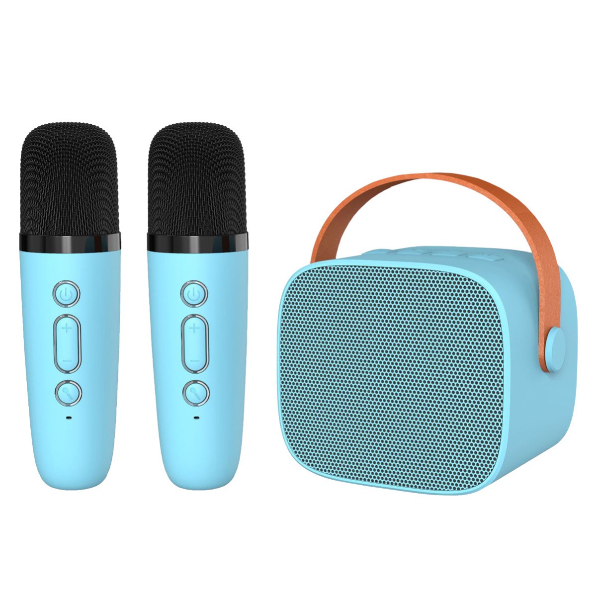 Blavec WS07-2MBL Blavec Ηχείο Karaoke 5W με Ασύρματα Μικρόφωνα Light Blue