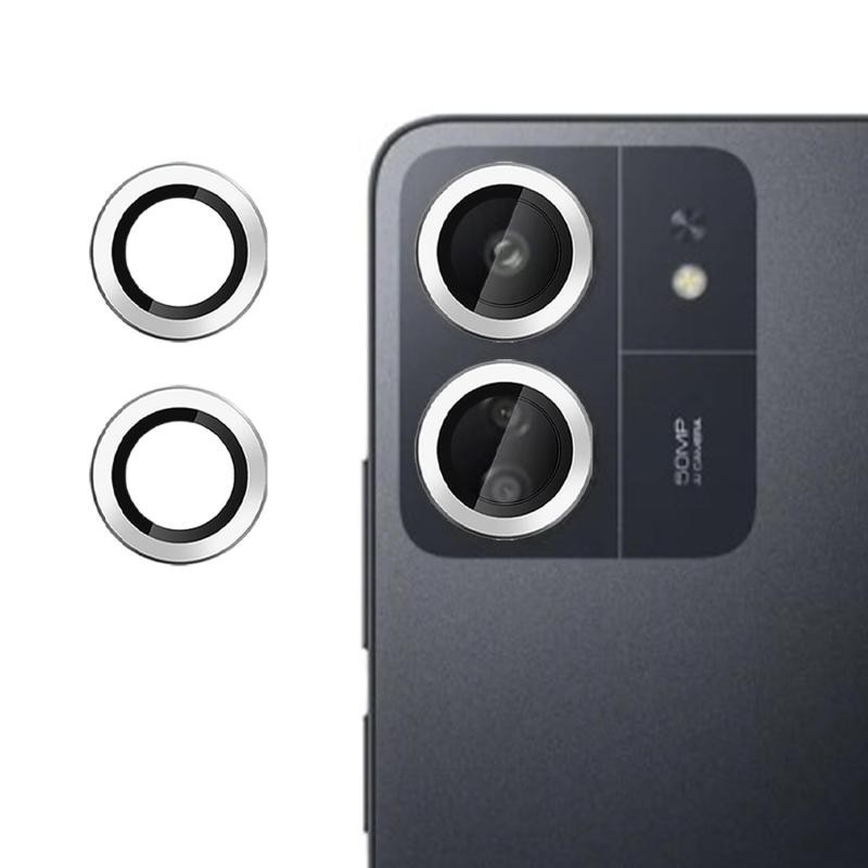 Xiaomi Redmi 13C/Poco C65 Kalebol Κρίκοι Προστασίας για Κάμερα - Lens Protector Rings Silver