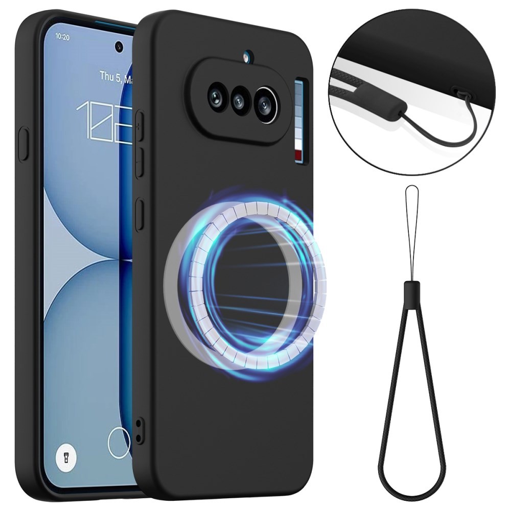 Nothing Phone (4a) MagSafe Solid Color Θήκη Σιλικόνης Black