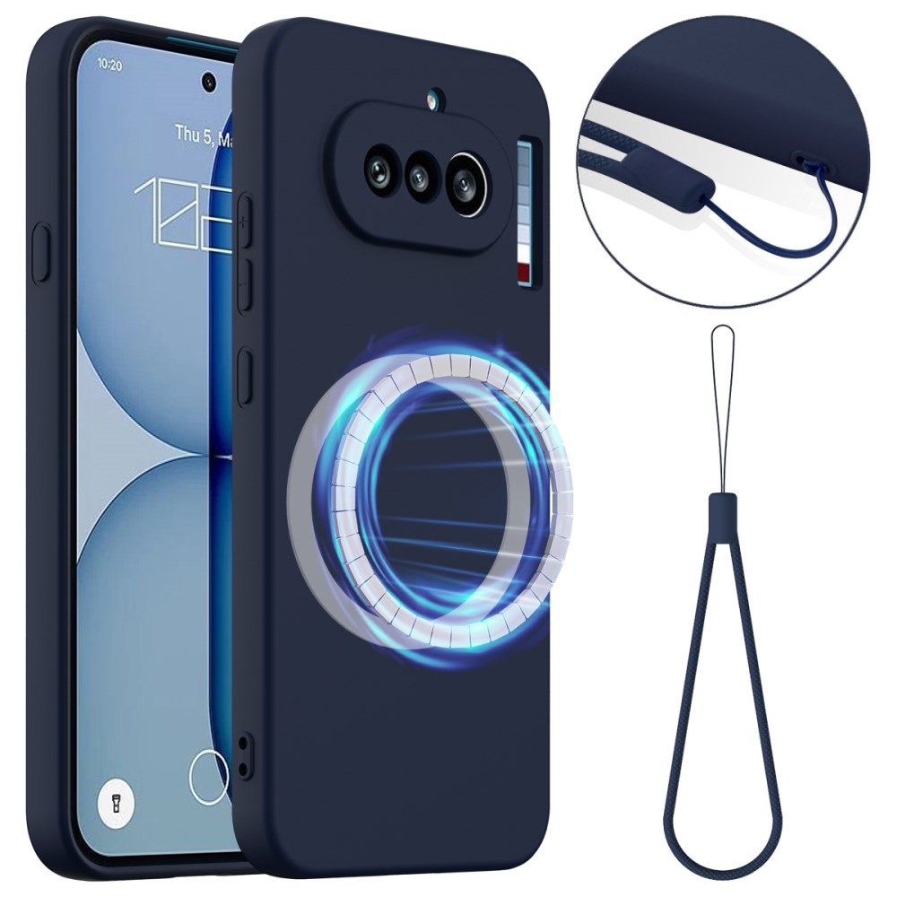 Nothing Phone (4a) MagSafe Solid Color Θήκη Σιλικόνης Dark Blue