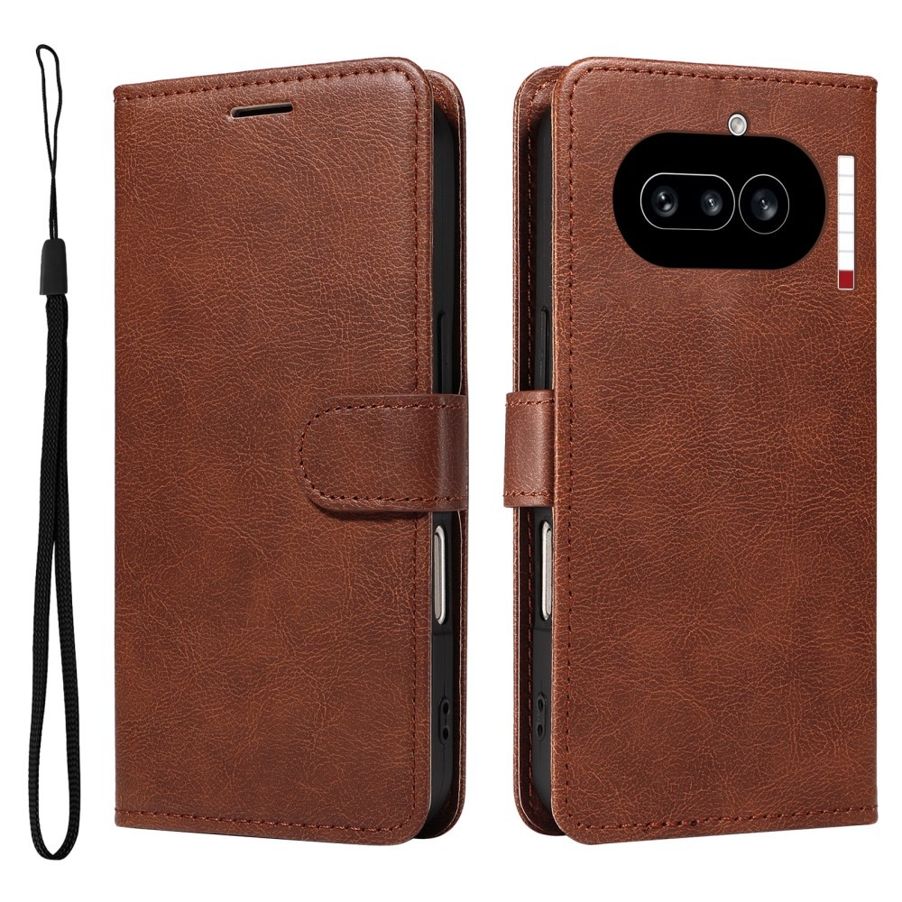Nothing Phone (4a) Basic Θήκη Πορτοφόλι Brown
