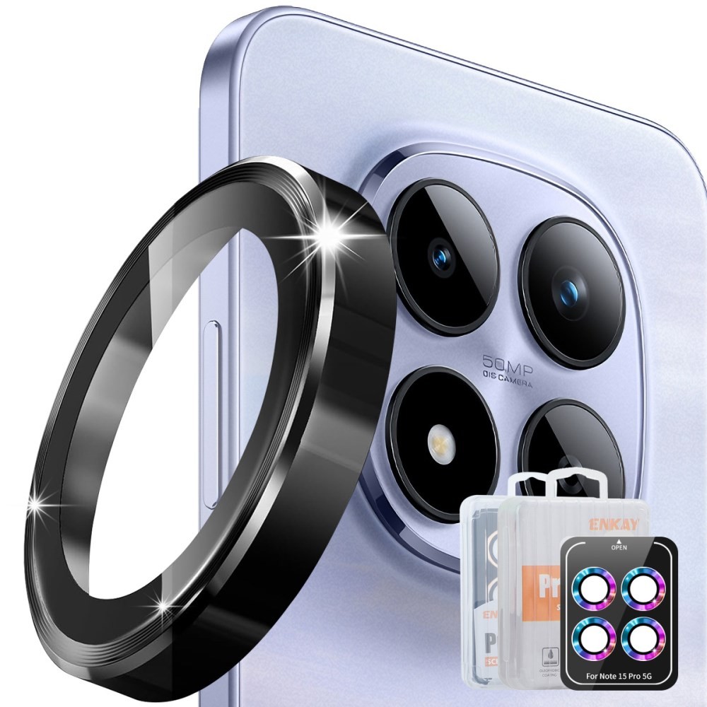 Xiaomi Redmi Note 15 Pro Plus 5G/Poco M8 Pro 5G ENKAY Κρίκοι Προστασίας για Κάμερα - Lens Protector Rings Black