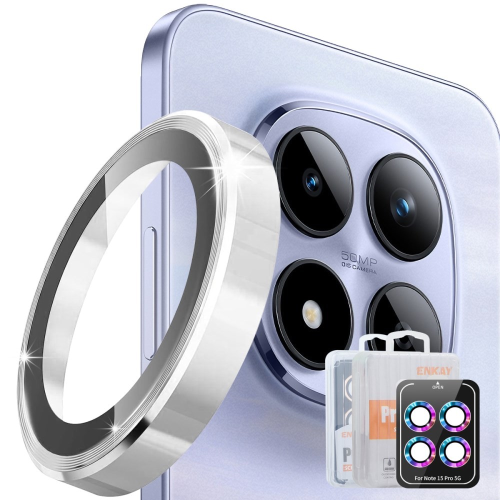 Xiaomi Redmi Note 15 Pro Plus 5G/Poco M8 Pro 5G ENKAY Κρίκοι Προστασίας για Κάμερα - Lens Protector Rings Silver