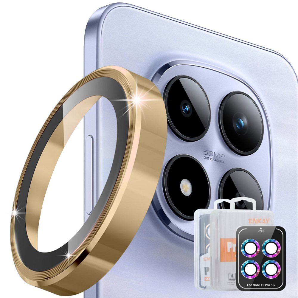 Xiaomi Redmi Note 15 Pro Plus 5G/Poco M8 Pro 5G ENKAY Κρίκοι Προστασίας για Κάμερα - Lens Protector Rings Gold