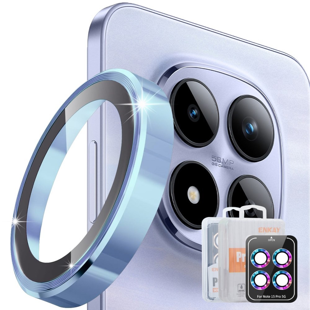 Xiaomi Redmi Note 15 Pro Plus 5G/Poco M8 Pro 5G ENKAY Κρίκοι Προστασίας για Κάμερα - Lens Protector Rings Light Blue