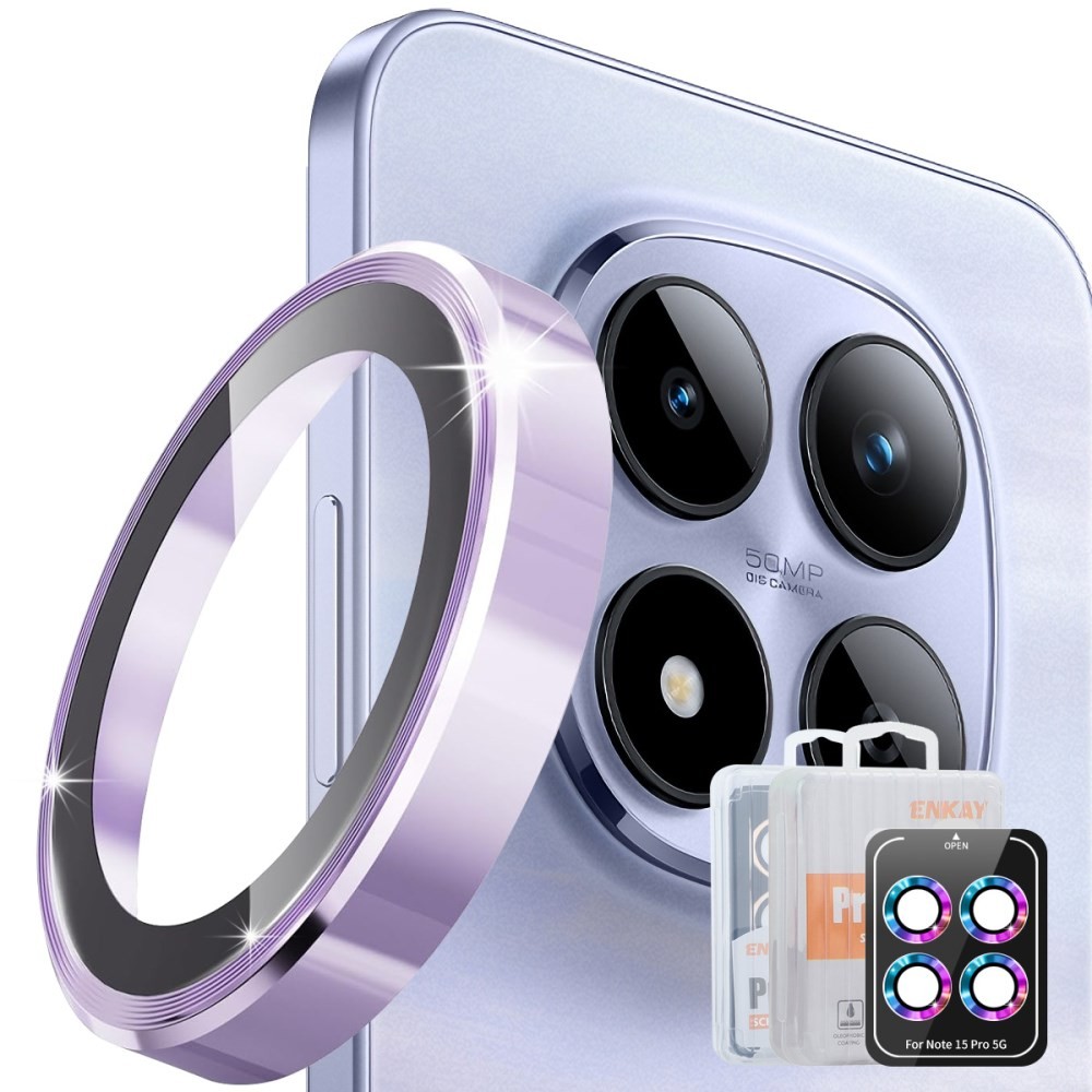 Xiaomi Redmi Note 15 Pro Plus 5G/Poco M8 Pro 5G ENKAY Κρίκοι Προστασίας για Κάμερα - Lens Protector Rings Purple