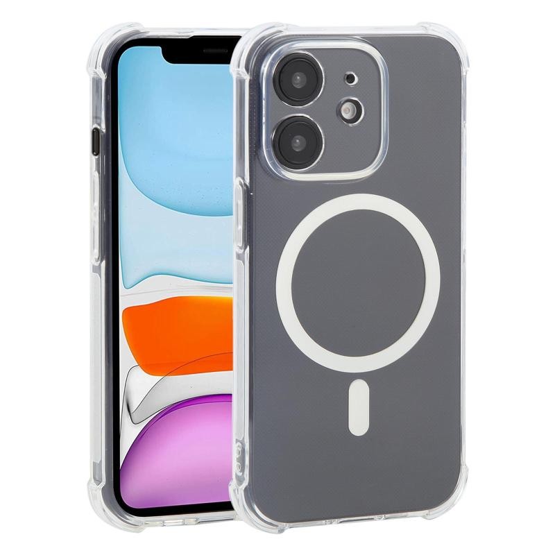 Apple iPhone 11 MagSafe Θήκη Σιλικόνης με Air Cushion Γωνίες Transparent