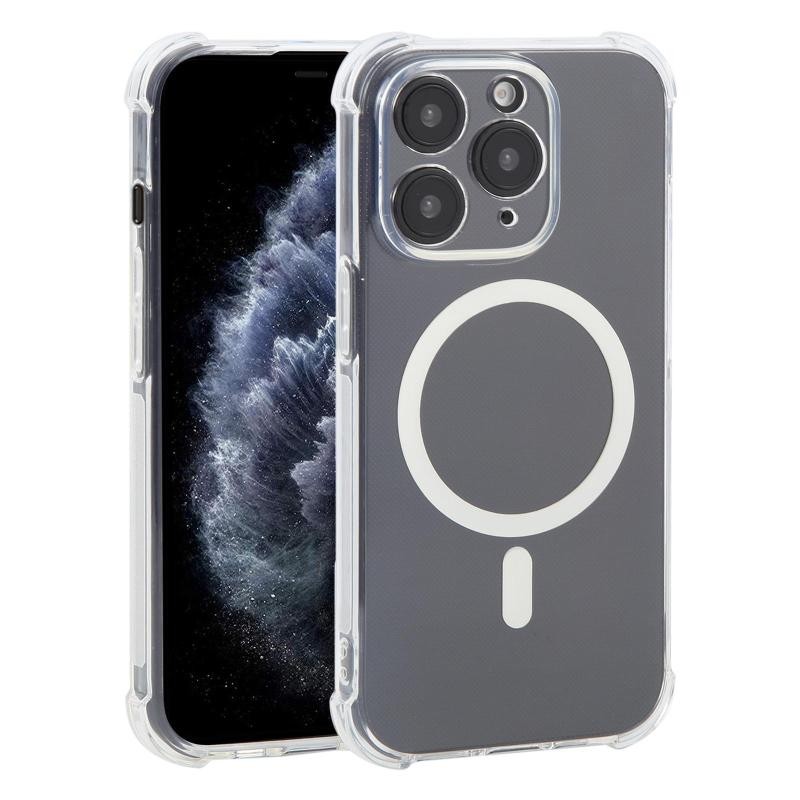 Apple iPhone 11 Pro MagSafe Θήκη Σιλικόνης με Air Cushion Γωνίες Transparent
