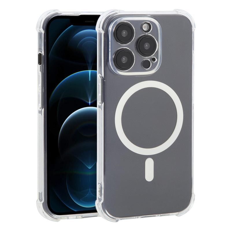 Apple iPhone 12 Pro Max MagSafe Θήκη Σιλικόνης με Air Cushion Γωνίες Transparent