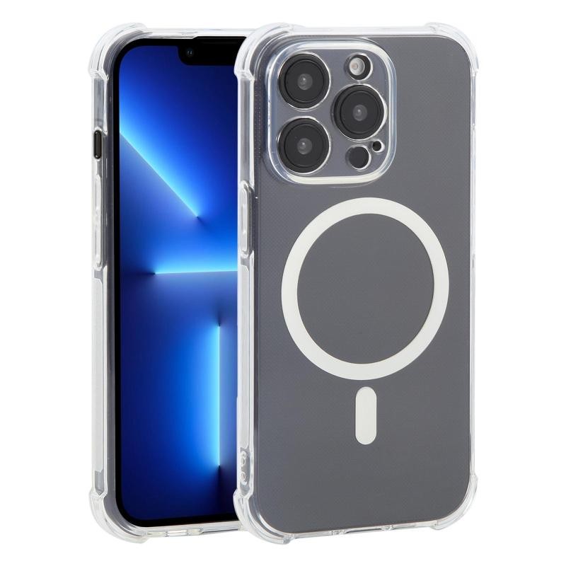 Apple iPhone 13 Pro MagSafe Θήκη Σιλικόνης με Air Cushion Γωνίες Transparent
