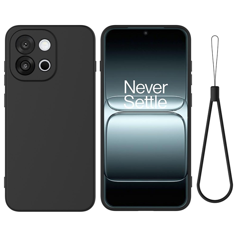 OnePlus Nord 6 5G Solid Color Θήκη Σιλικόνης Black