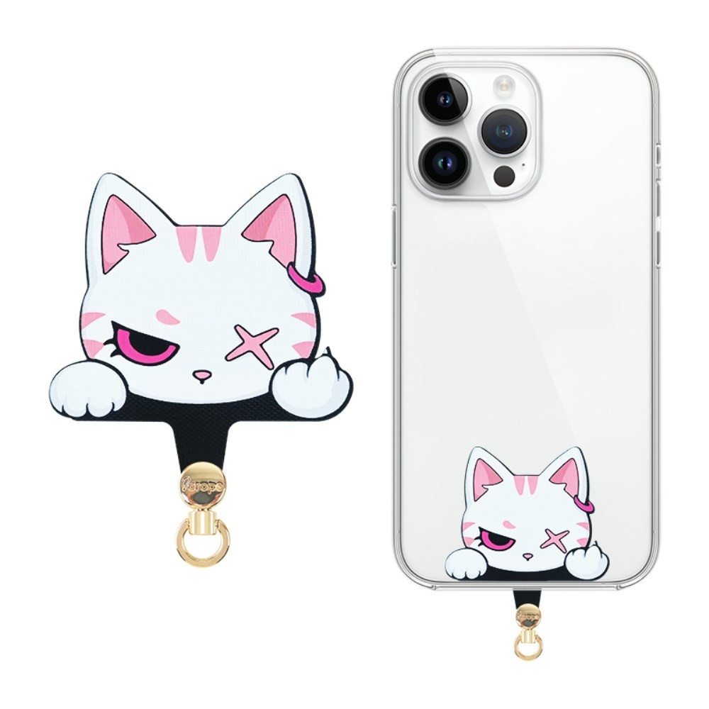 AROPE  Tab για Λουράκι με Περιστρεφόμενο Κρίκο Pink Cat