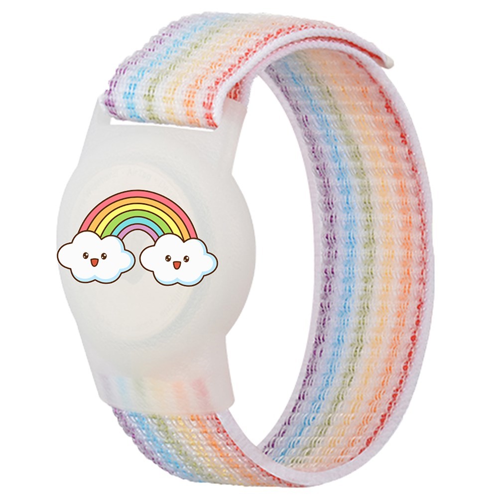 Apple AirTag Θήκη Καρπού Nylon Rainbow