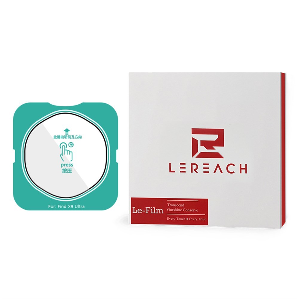 Oppo Find X9 Ultra 5G LEREACH Easy Install Τζαμάκι για Κάμερα με Οδηγό Τοποθέτησης Transparent