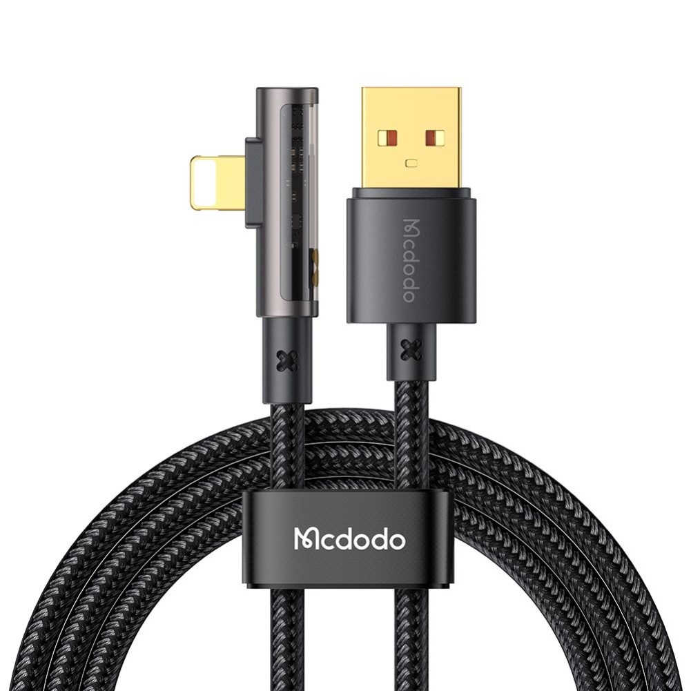 Mcdodo CA-3510 USB to Lightning 90 Degree Design 3Α - 1.2m Black