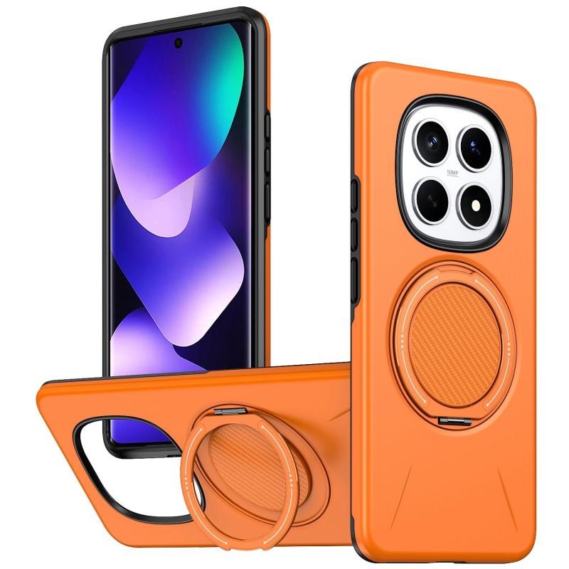 Xiaomi Redmi Note 15 5G/Poco M8 5G Premium MagSafe Σκληρή Θήκη με Δαχτυλίδι Orange