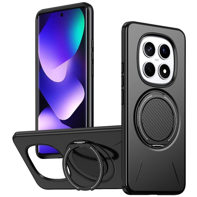 Xiaomi Redmi Note 15 5G/Poco M8 5G Premium MagSafe Σκληρή Θήκη με Δαχτυλίδι Black