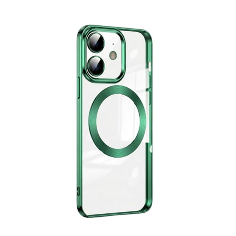 Apple iPhone 12 Electroplated MagSafe Θήκη Σιλικόνης Green