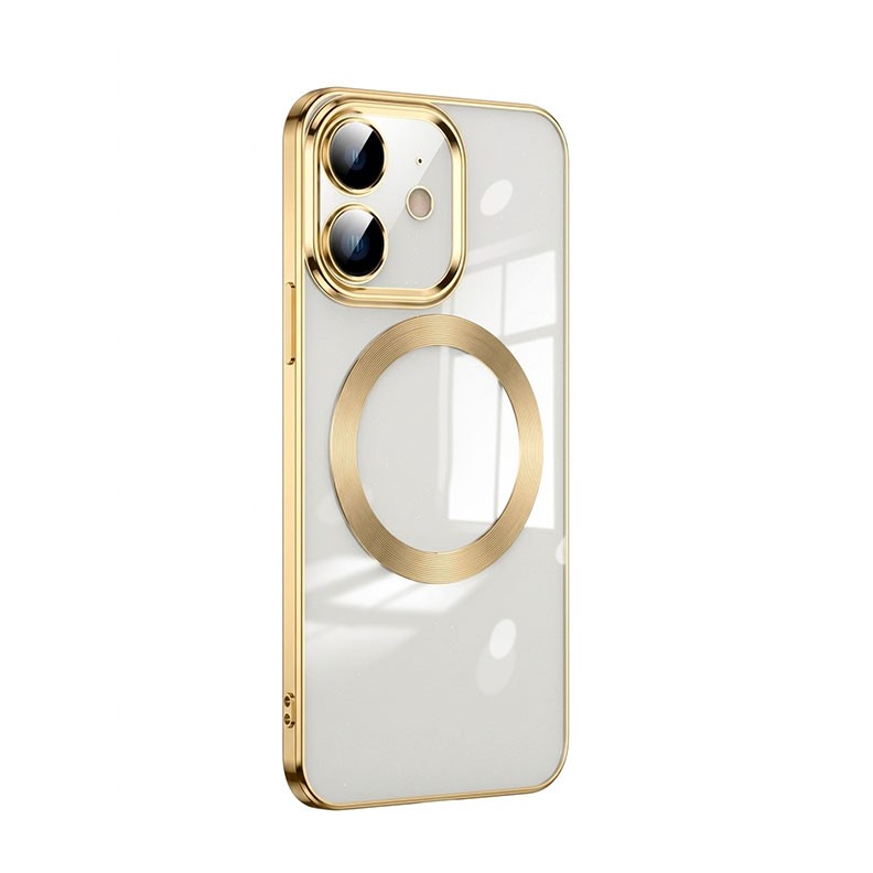 Apple iPhone 12 Electroplated MagSafe Θήκη Σιλικόνης Gold