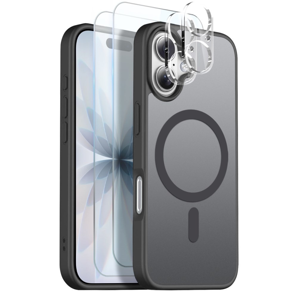 Apple iPhone 17 NORTHJO  Σετ Προστασίας 5 σε 1 - Σκληρή Θήκη και Προστασία Οθόνης/Κάμερας Ημιδιάφανη Black