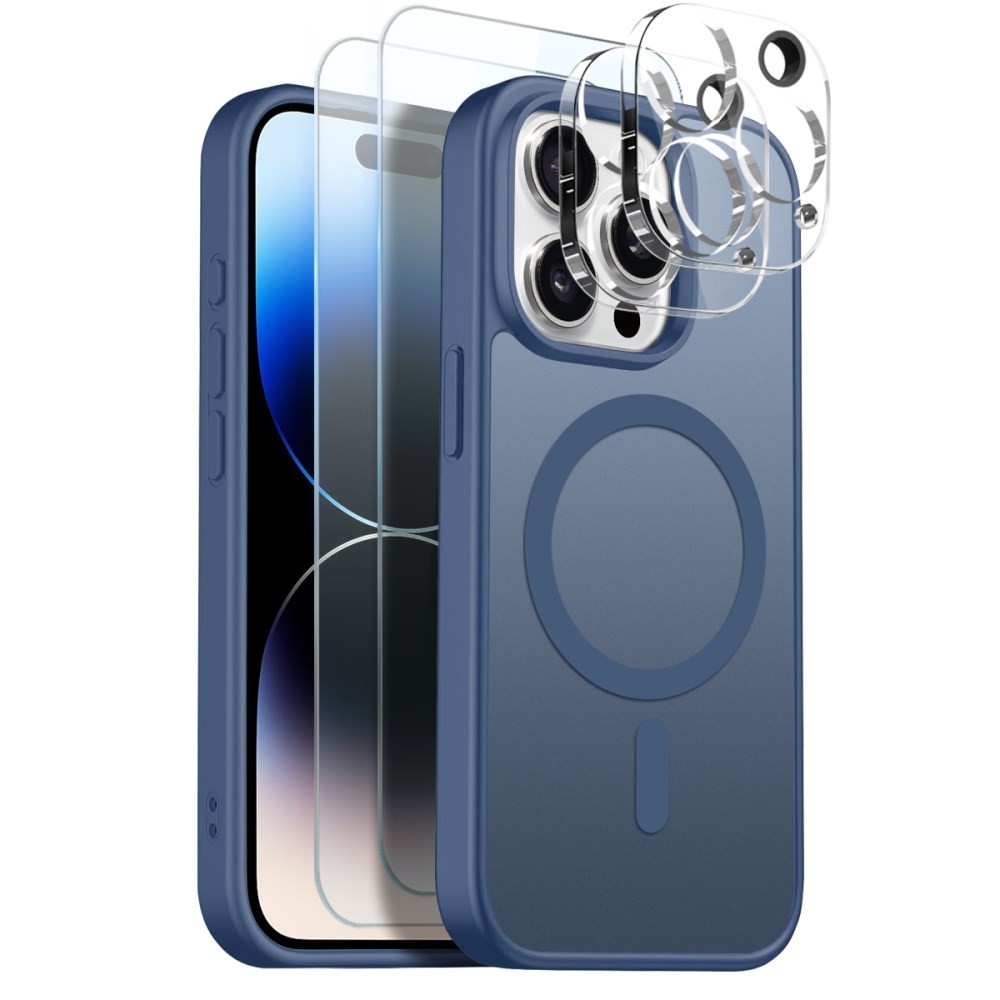 Apple iPhone 14 Pro Max NORTHJO  Σετ Προστασίας 5 σε 1 - Σκληρή Θήκη και Προστασία Οθόνης/Κάμερας Ημιδιάφανη Blue