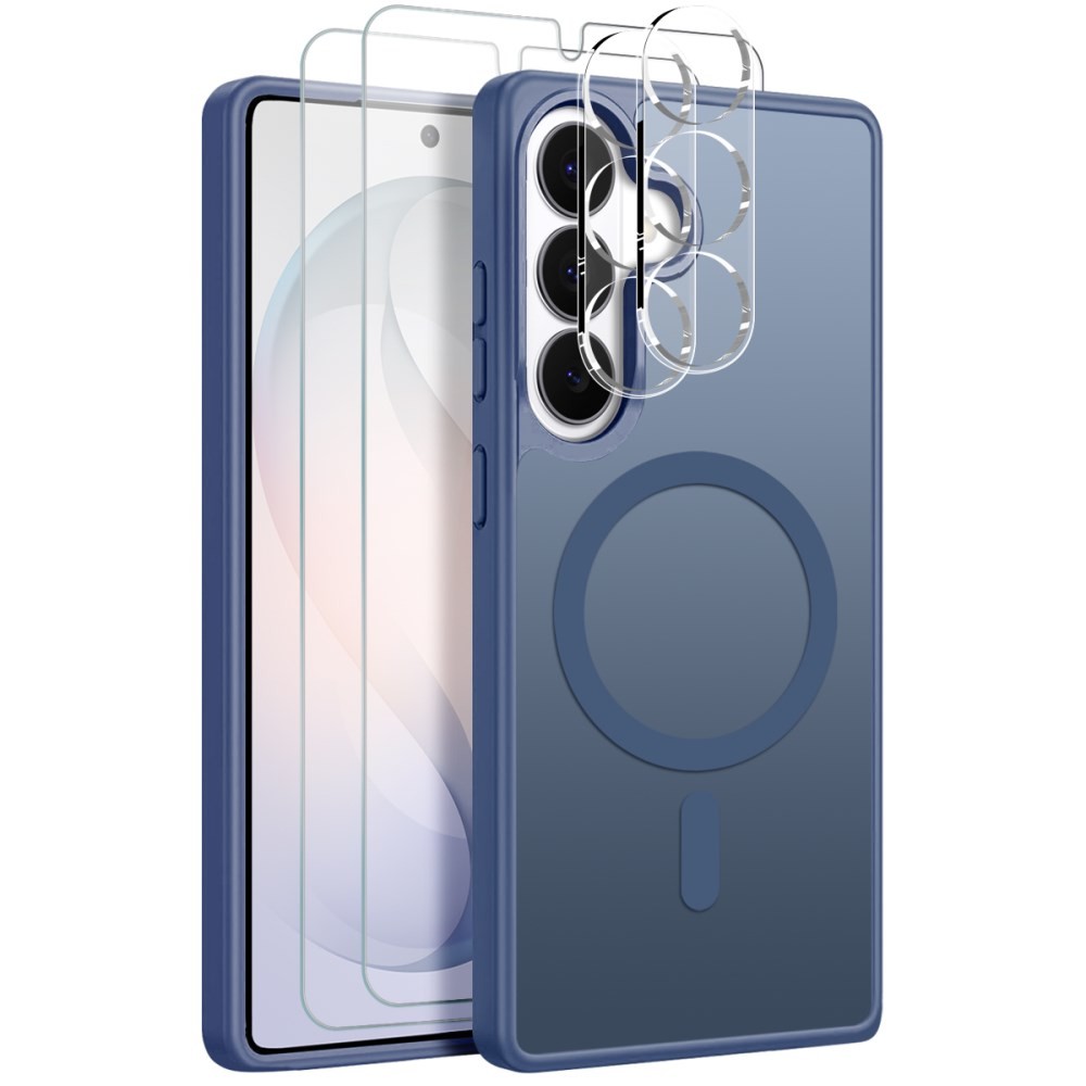 Samsung Galaxy S26 5G NORTHJO  Σετ Προστασίας 5 σε 1 - Σκληρή Θήκη και Προστασία Οθόνης/Κάμερας Ημιδιάφανη Blue