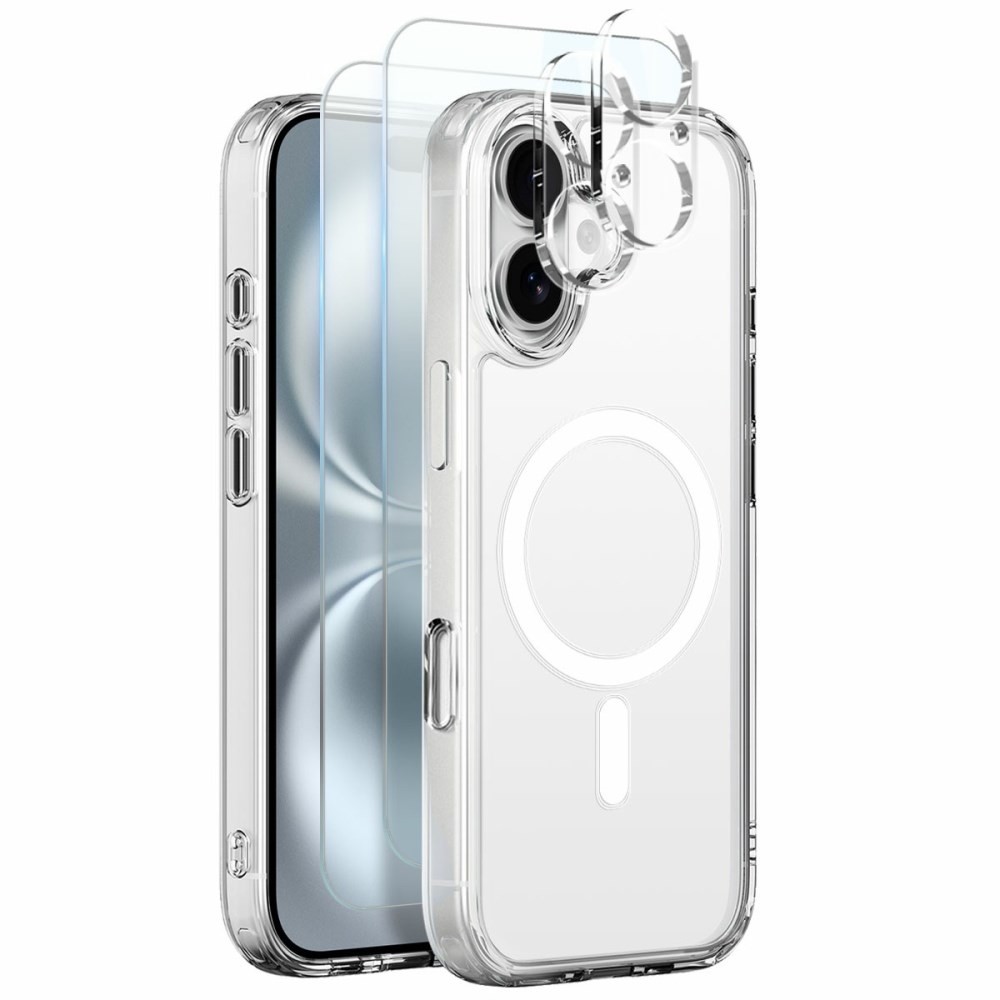Apple iPhone 16 NORTHJO  Σετ Προστασίας 5 σε 1 - Σκληρή Θήκη και Προστασία Οθόνης/Κάμερας Transparent