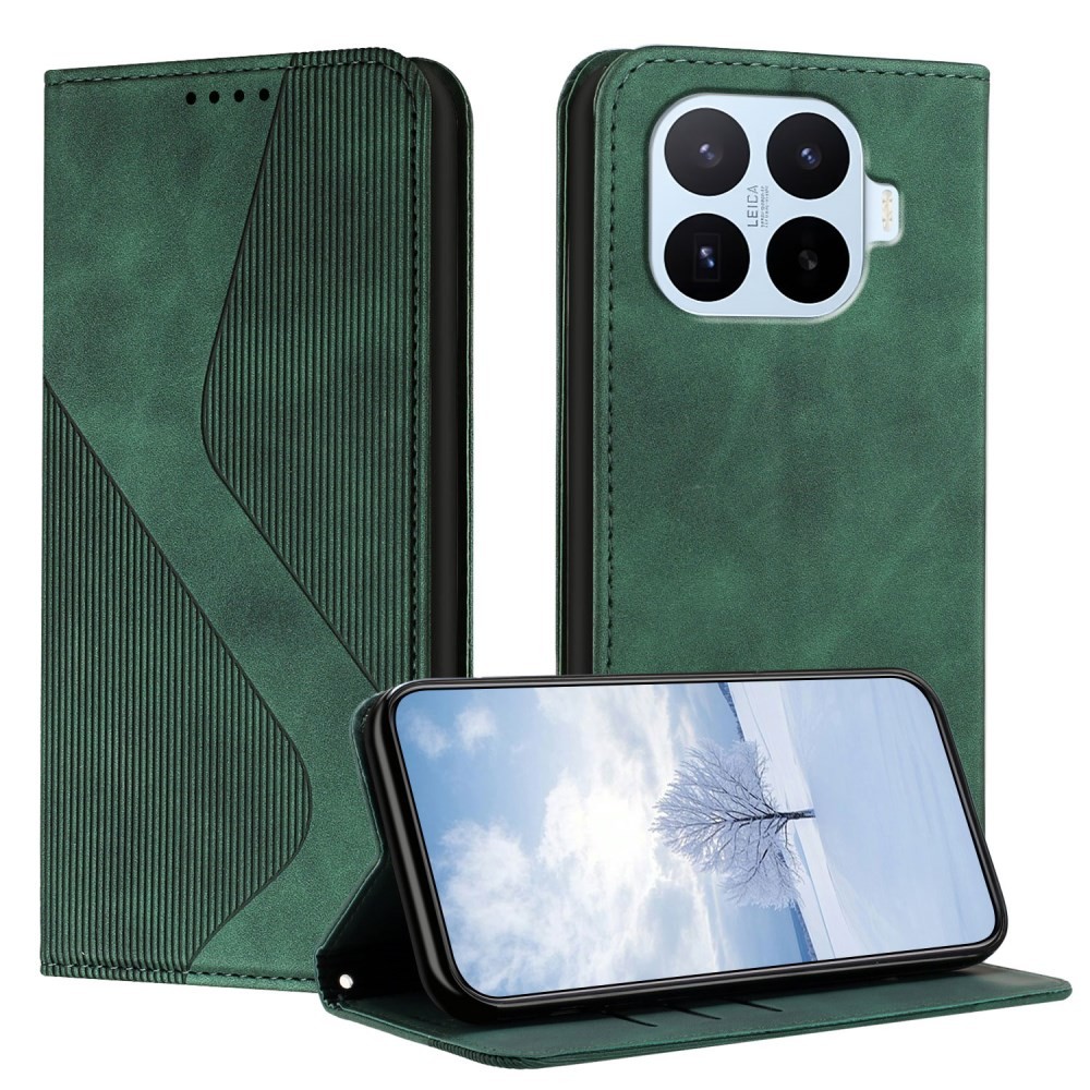 Xiaomi 17T 5G Lines Θήκη Βιβλίο Green