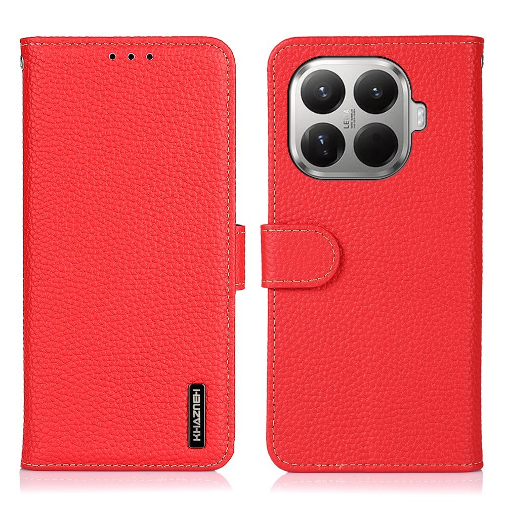 Xiaomi 17T Pro 5G KHAZNEH Litchi Δερμάτινη Θήκη Πορτοφόλι Red