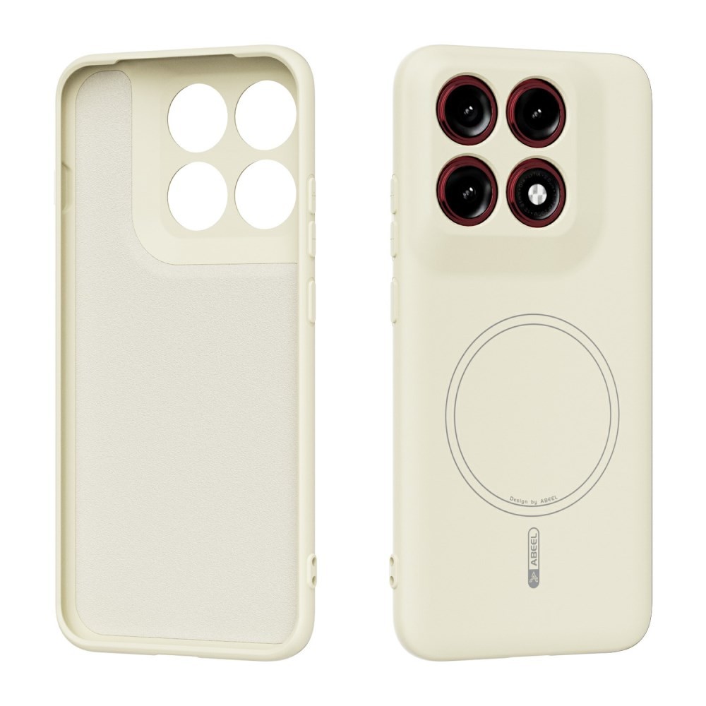 Motorola Edge 70 Pro 5G ABEEL Liquid Silicone Magsafe Θήκη Σιλικόνης Beige